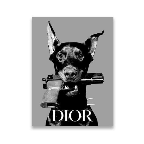 dior doberman canvas.